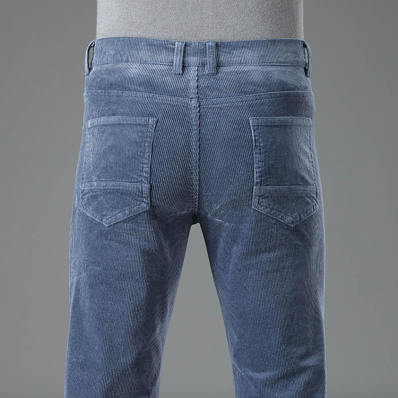 Мужские вельветовые брюки больших размеров Мужские расклешенные повседневные брюки