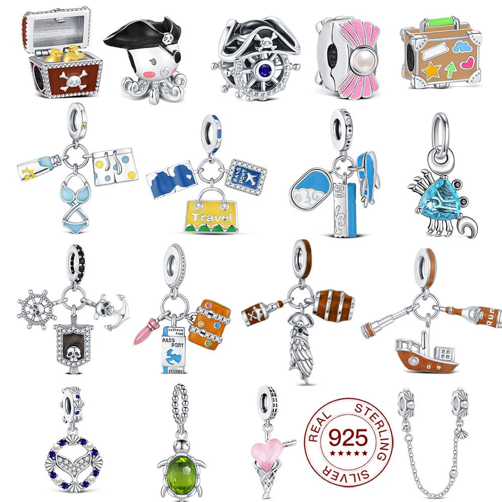 Медные летние бусины Классические пиратские подвески для багажа Изготовление ювелирных изделий Для браслета DIY Ежедневный гламур для женщин Модные подарки