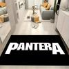 Pantera White Letter Black Background Print Area Rug Heavy Metal Rock Non Slip Living Room Floor Mat Music Fan Home Decor Rug
