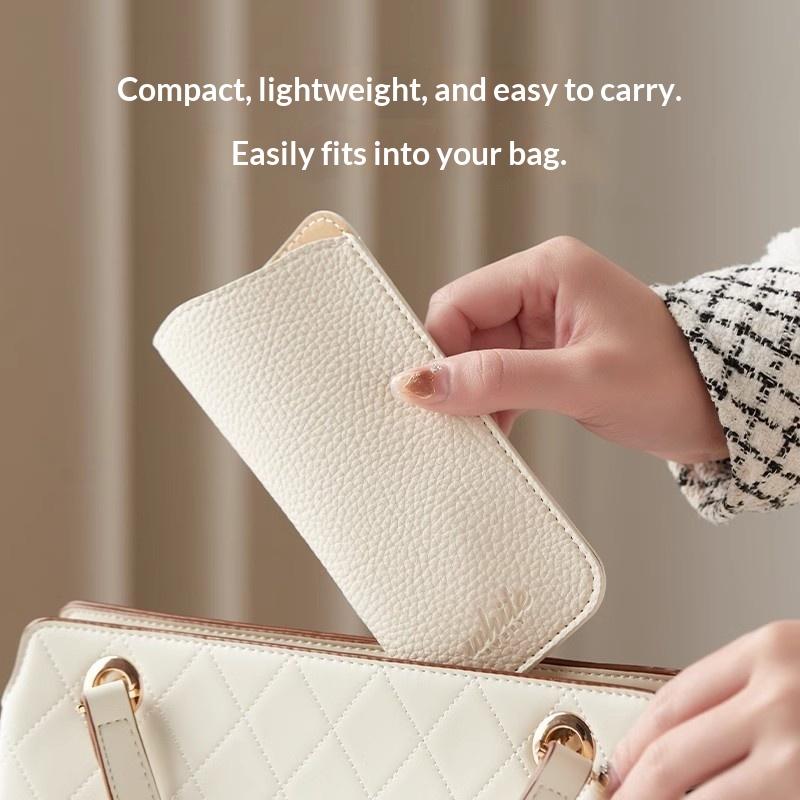 Eyeglass Case Soft PU Leather Portable Sunglasses Pouch Button Closure for Reading Glasses Home or Office