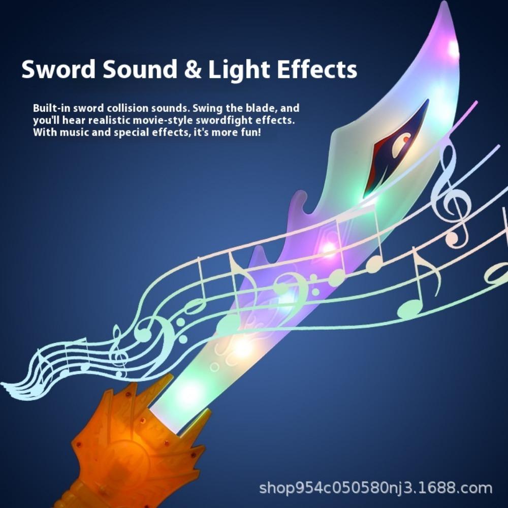 New Children's Luminous Lights Music Toy Knife Simulation Dragon Slayer Knife Sound Flashing Knife