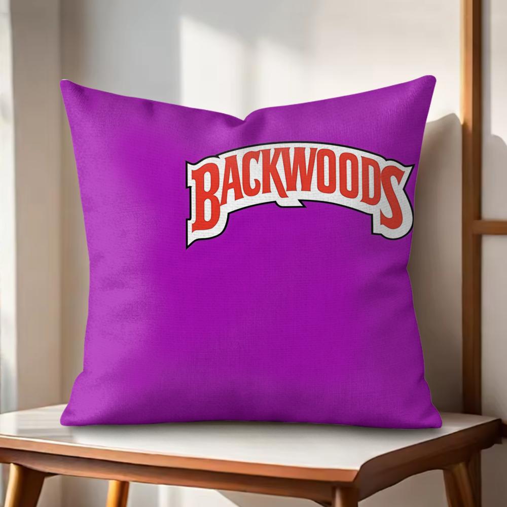 Classic BBackwood Cushion Cover Natural Linen Organic Fabric DoubleSided Printing Couch Pillow Covers Home Decor