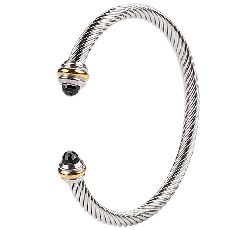 Popular Steel Wire Rope Collar Bracelet Adjustable Personalized Hip-hop Jewelry Europe and America Chic Bangle For Women KOFSAC