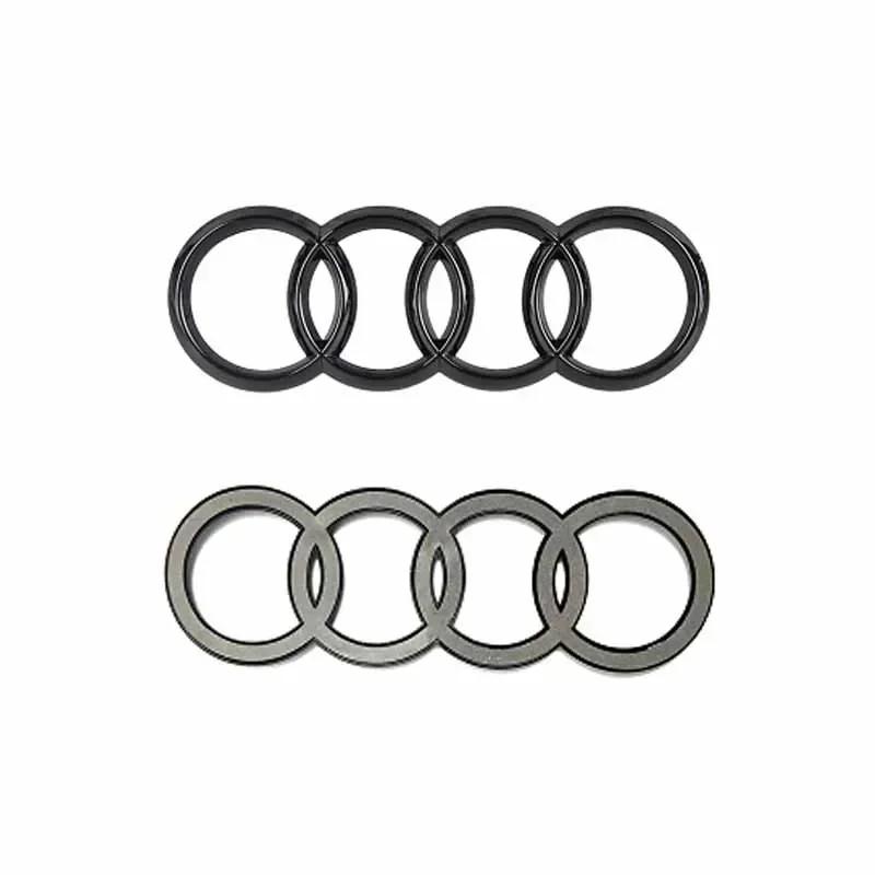 4Ring logo ABS Black Fit sjhy3 RS5 2016-2020 Car Hood Front Grill Emblem Rear Trunk Badge Sticker 2P RS5 1P sjhy3 Sport Emblem