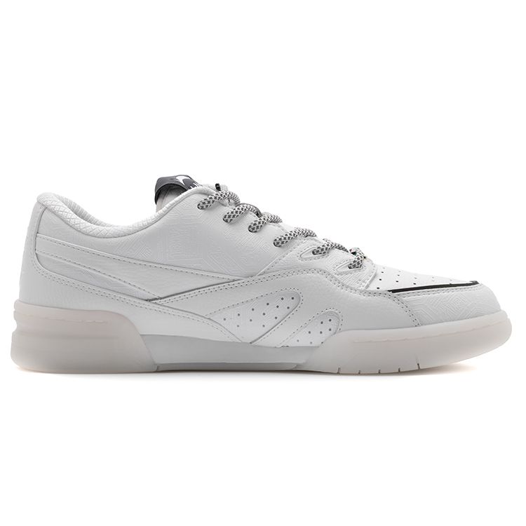 Кроссовки Li Ning 937 Deluxe Low Fog City Trend с амортизацией, противоскользящие, износостойкие, низкие, в стиле ретро, для баскетбола, мужские, белые, черные AGBR099-2