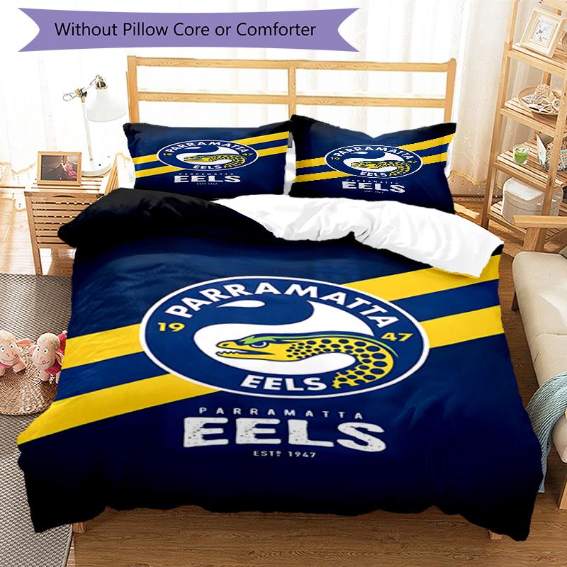 3pcs Football Team (22) Design Cover Set - HD Printed Bedding with 1 Cover and 2 Pillowcases - Perfect for Home and Dorm Decor