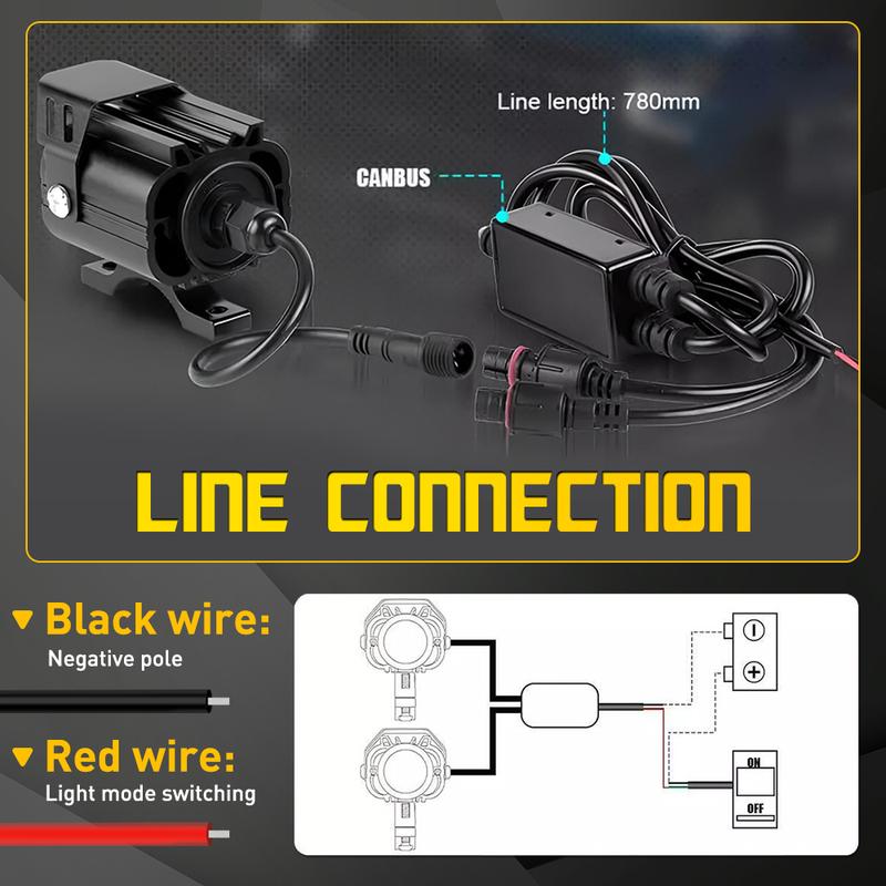 2Pcs Motorcycle Spotlights LED Yellow White Four Mode Strobe 12V Motorcycle Lamp Universal Moto Headlight Spotlights Accessories
