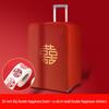 Double Happiness Red Wedding Protective Suitcase Luggage Cover with Password and Dust Bag