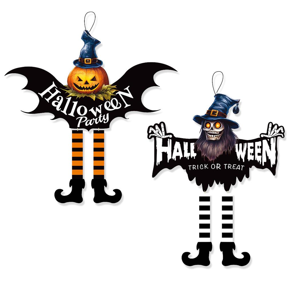 Хэллоуин Имитация Дерева Номер Дома Дом с Привидениями Атмосфера Ужаса Декорация Ведьма Призрак Тыква Объявление