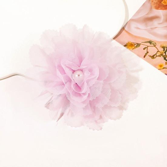 Сетчатая пряжа, заколка для волос с искусственным жемчугом и цветком, противоскользящая дизайнерская заколка для волос, украшение для волос, заколка для волос, головной убор, аксессуар для волос