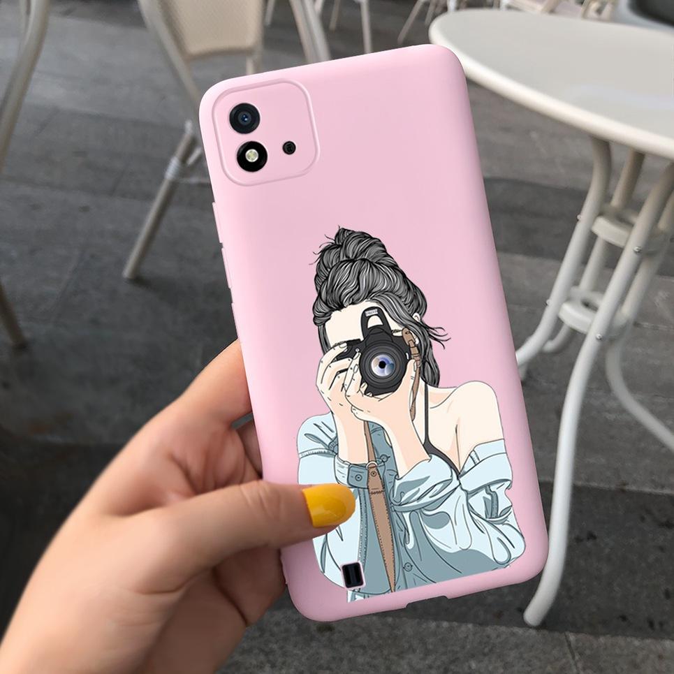 Канди Чехол для телефона Для Realme C11 2021 Чехол 6.52" Мультяшный Детский Девочка Задняя крышка Оболочка Для Oppo Realme C11 C 11 RMX3231 Силиконовый