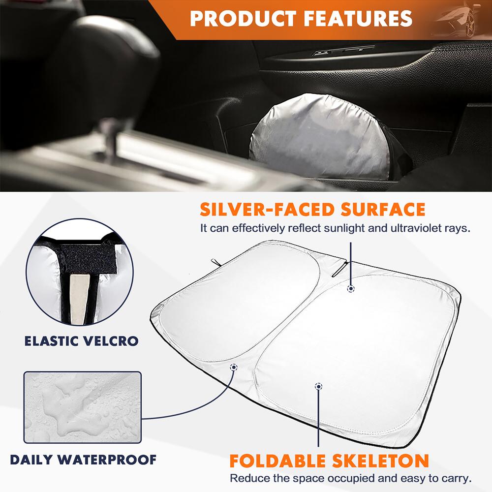 Car Front Window Sunshade Cover Parasol Auto Windshield Sun Visor Sunscreen For Toyota RAV4 2019 2020 2021 2022 Tesla Model 3
