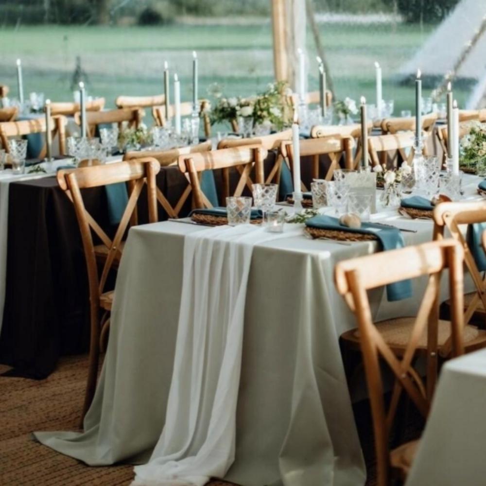 72 см x 305 см шифоновая дорожка для стола Пасхальная весна Бохо деревенская свадебная дорожка Прозрачные украшения для девичника