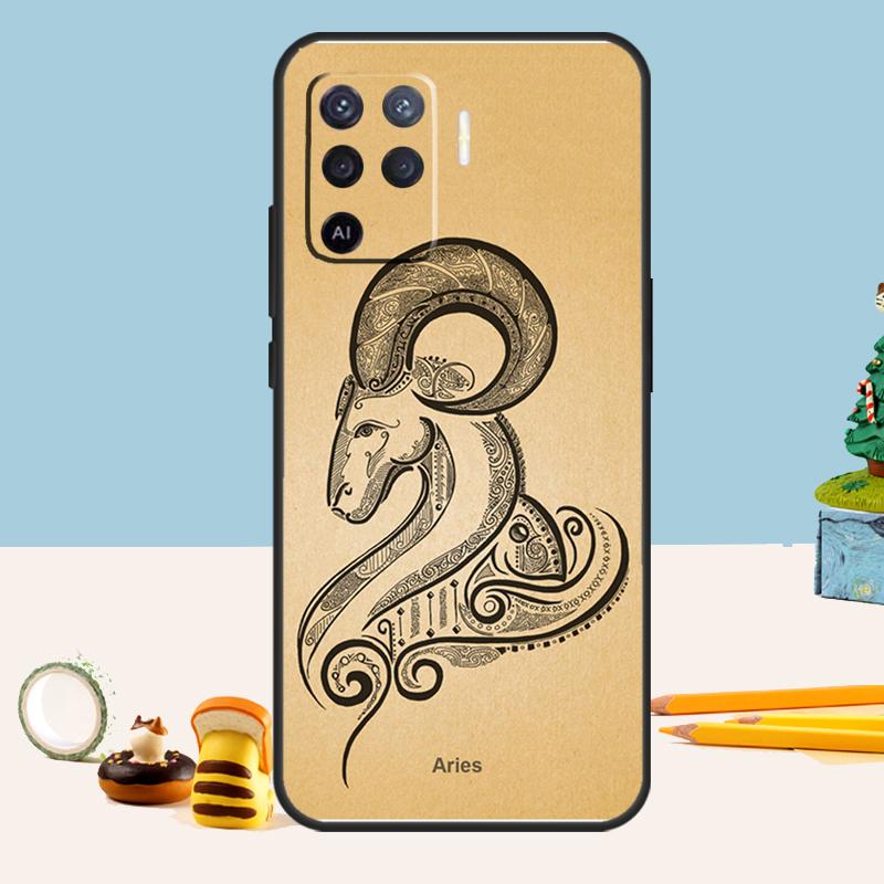 Чехол со знаком зодиака для Oppo A80 A60 A40 A15 A16 A17 A57 A94 A74 A54 A76 A96 A18 A38 A58 A78 A98 A5 A6 Pro