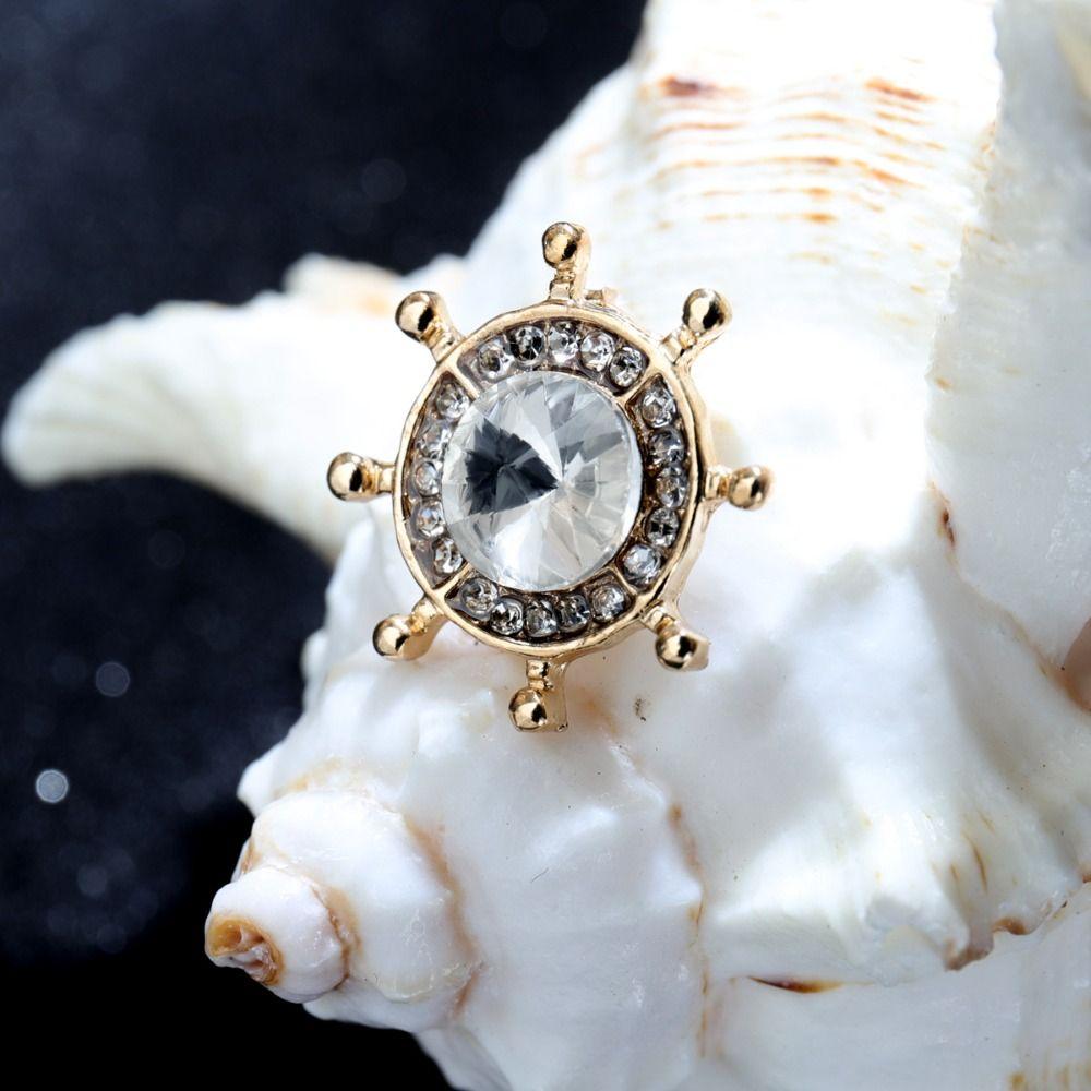 Zinc Zinc Alloy Rudder Collar Brooch Anti-glare Retro Birthday Gift