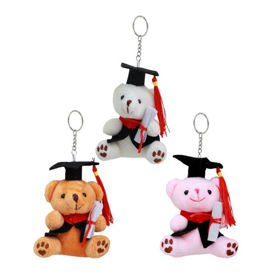 Выпускной плюшевый мишка с докторской кепкой, гипоаллергенная плюшевая мягкая игрушка, детский компаньон, брелок, аксессуар и украшение стола для выпускников
