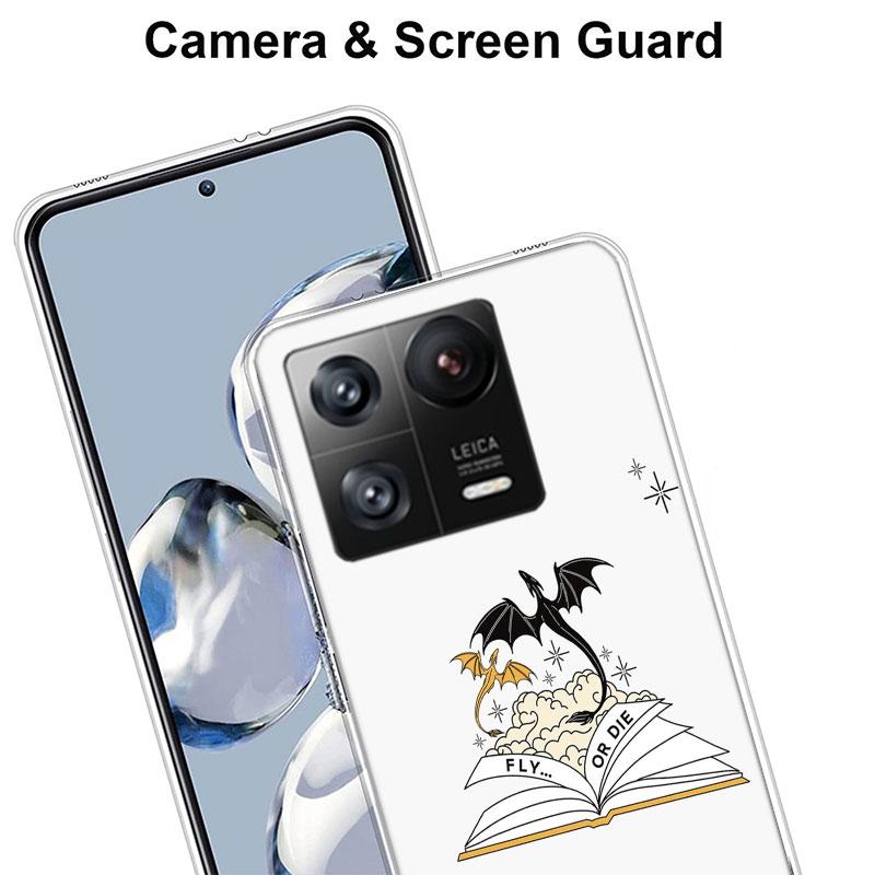 F-Fourth W-Wing Dragon Phone Case For Xiaomi 14 F7 Ultra Mi 15 Poco X7 X6 X5 Pro M6 M5 M5S F6 F5 F4 GT F3 Cover Coque TPU Soft C