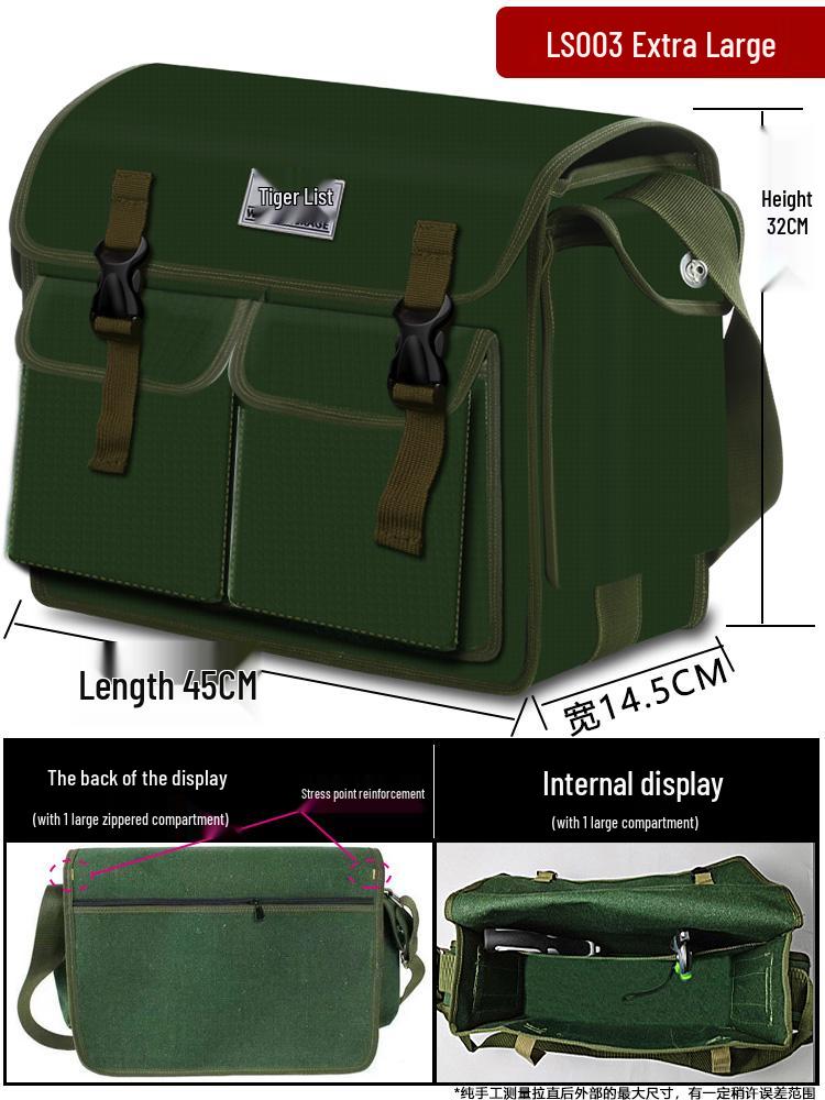 Износостойкая холщовая сумка-кроссбоди для инструментов электрика