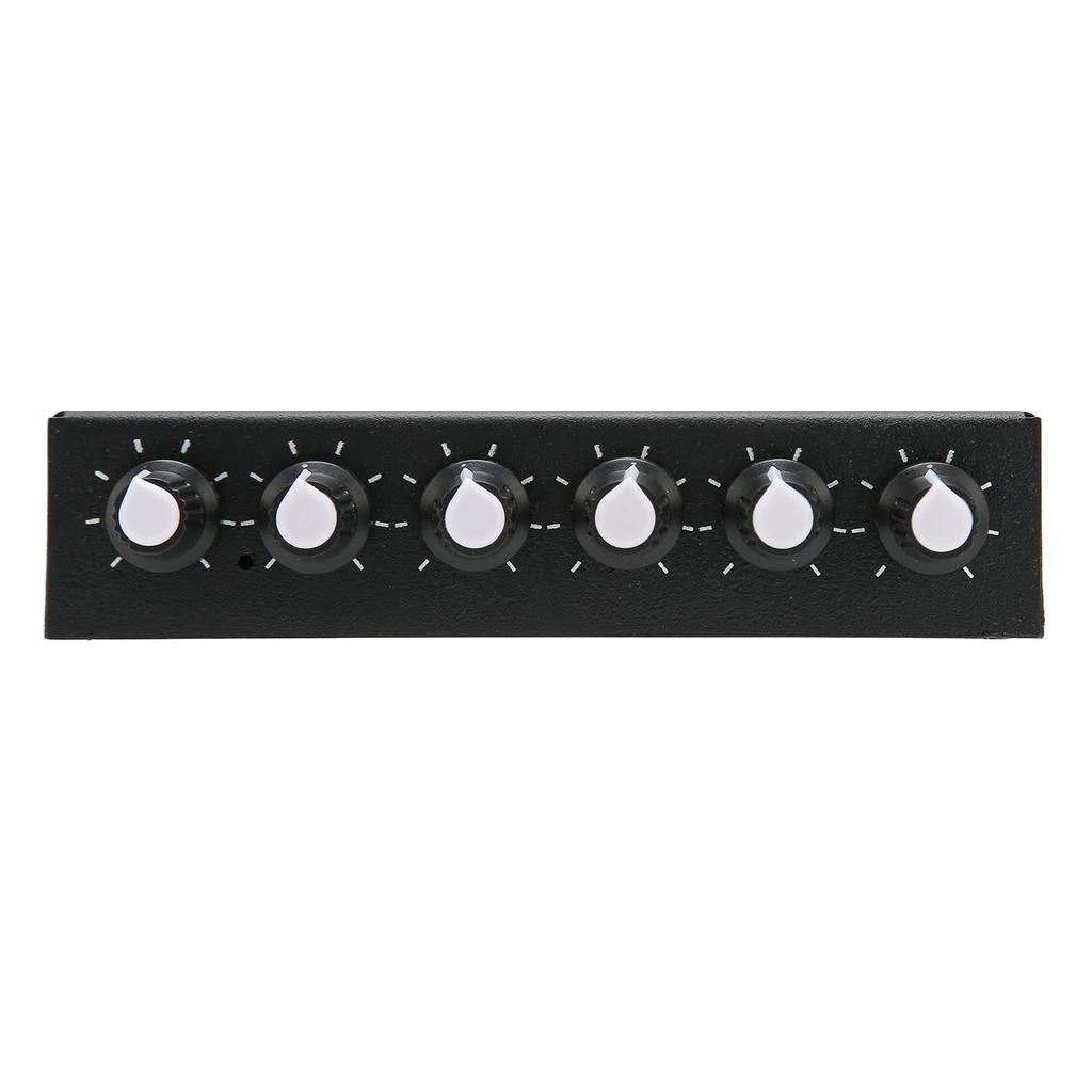 Portable Audio Mixer, Stereo Sound Signal Mixer, 2-in, 4-out, 3.5mm Interface, Stereo Headphone Amplifier Mixer for Studio and Stage Use