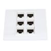 Cat 6 Ethernet Wall Plate 6 Port Female To Female Detachable Cat6 Keystone Jack Wall Plate for Work