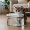 Фонтаны для воды для кошек для помещения, перезаряжаемый через USB диспенсер для домашних животных, бесшумный автоматический диспенсер для воды для собак для дома, котенка, собаки