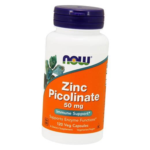 Цинк Пиколинат, Zinc Picolinate, Now Foods  60вегкапс (36128036)