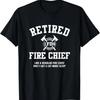 Подарки на пенсию пожарному Забавная футболка «Вышедший на пенсию начальник пожарной части»