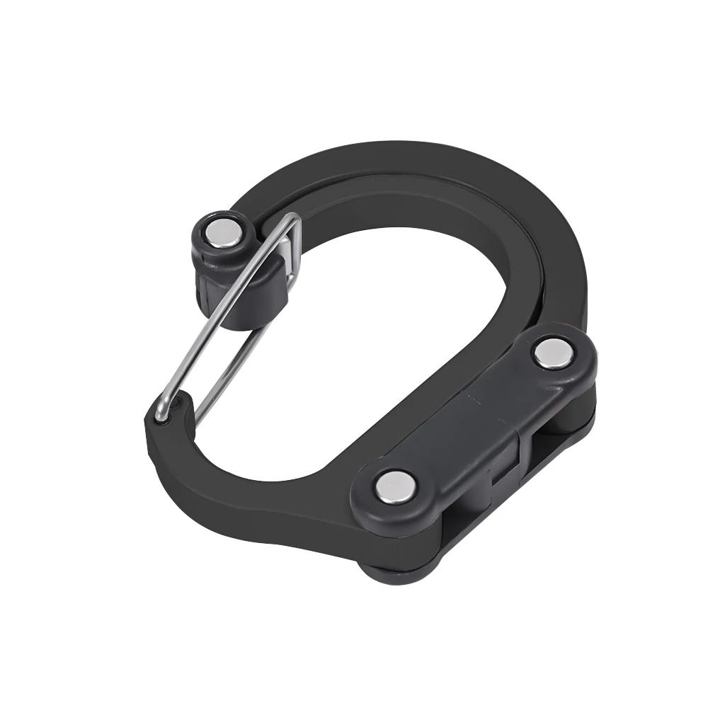 D-образный карабин, пряжка из сплава с вращением на 360 градусов, зажим для крючка для рюкзака, брелок для ключей, снаряжение для альпинизма на открытом воздухе, многоцелевое