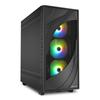 Корпус Sharkoon Mid Tower для ПК REBEL C80M RGB-сетчатая боковая панель 120 мм 4 вентилятора ARGB в стандартной комплектации со стандартной материнской платой, совместимой с Японией