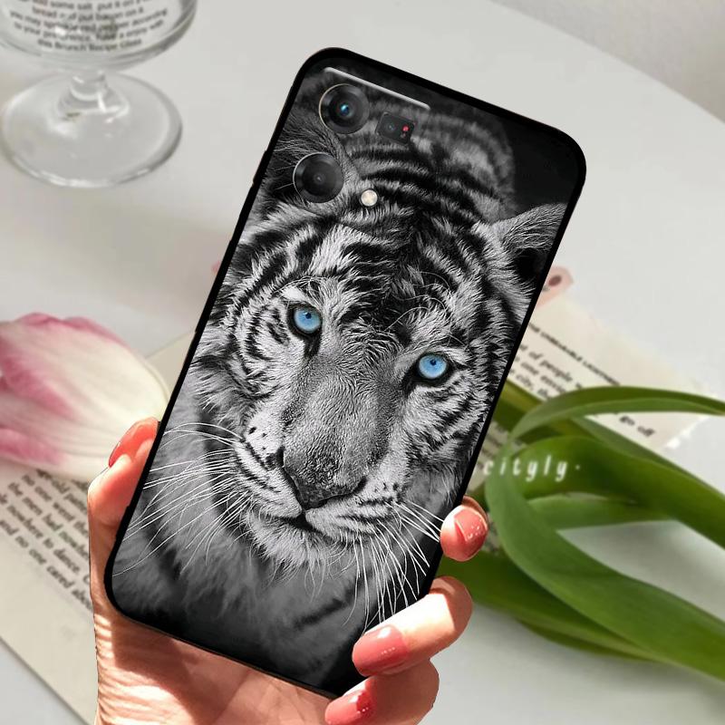 For OPPO Reno7 4G Case Reno 7 Pro Cartoon Animal Shockproof Silicone TPU Phone Cover For Oppo Reno7 Lite 7 Z 5G 7 SE Fundas Capa