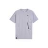Tech Pocket Tee Solid Color Casual Cut Design Round Neck Short Sleeve T-Shirt Men Tops Light-Gray 626155-63