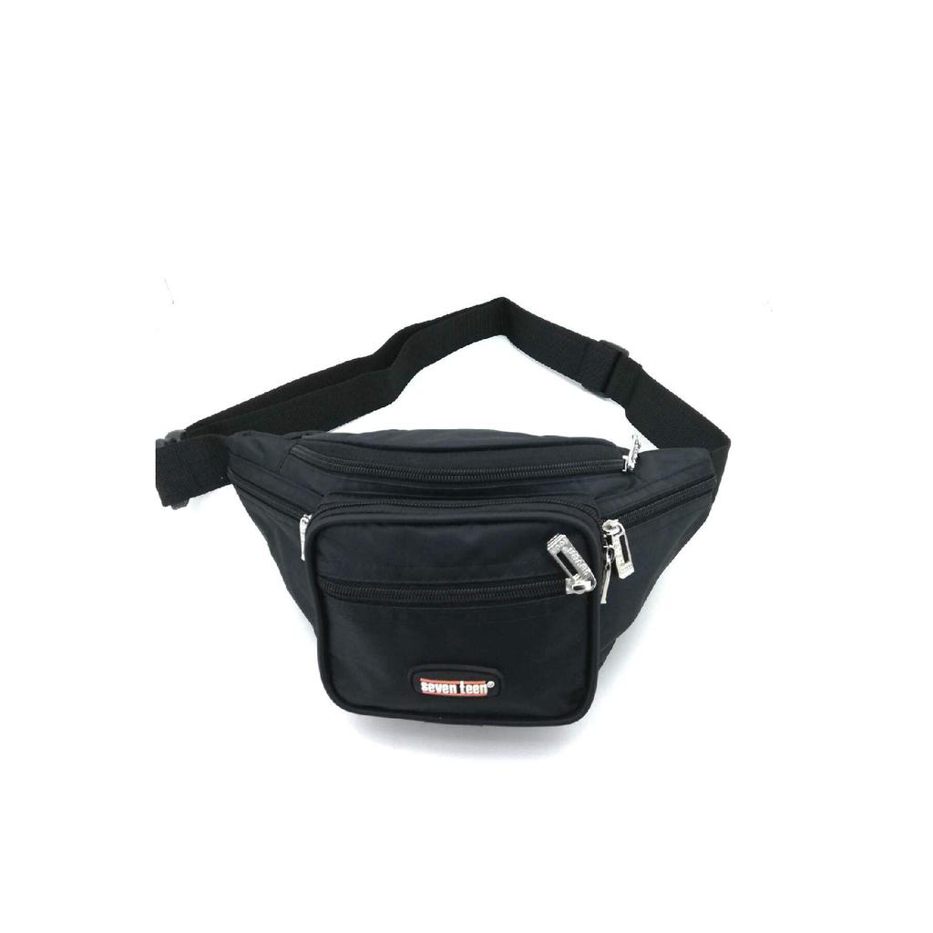 Seven Teen Men's Waist Bag Black 3432