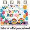 Polka Dot Balloon Birthday Banner, Festive Party Backdrop Wall Decor for Home