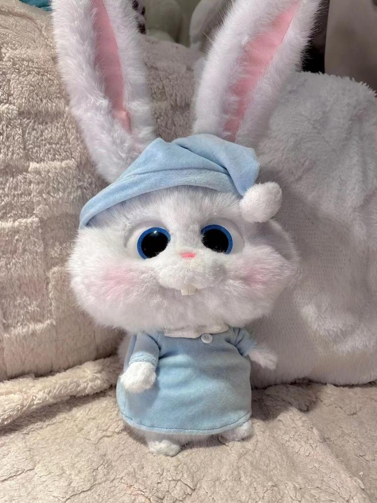 Cute Cartoon Rabbit Plush Toy Doll Wearing Clothes Pet Doll Gift for Girls Birthday Plushie Soft Stuffed Rabbit Figure
