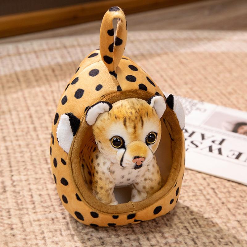 Simulation Tiger Little Pet Plush Stuffed Toy Pp Cotton Fill Kids Room Decor
