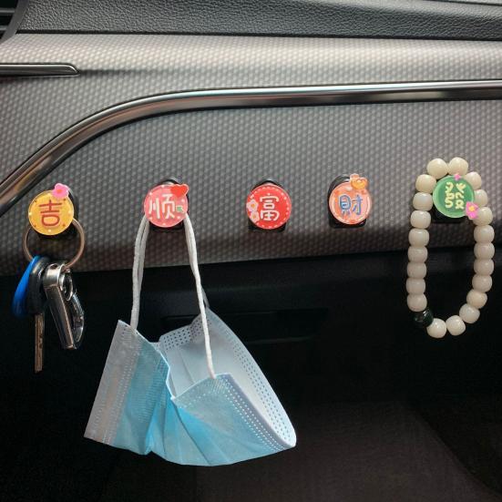 Шикарный автомобильный липкий крючок без перфорации, разные стили, декоративные