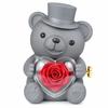 Birthday Hug Bear Flip Rose Jewelry Box Preserved Flower Creative Surprise Gift Box