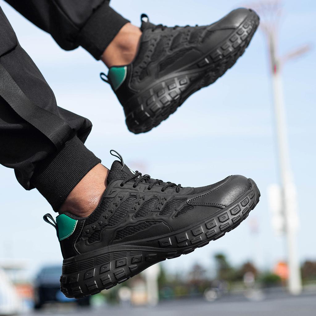 Мужская защитная обувь Женская рабочая обувь Рабочие ботинки со стальным носком Кроссовки Мужчины Женщины Легкая дышащая обувь Строительная обувь