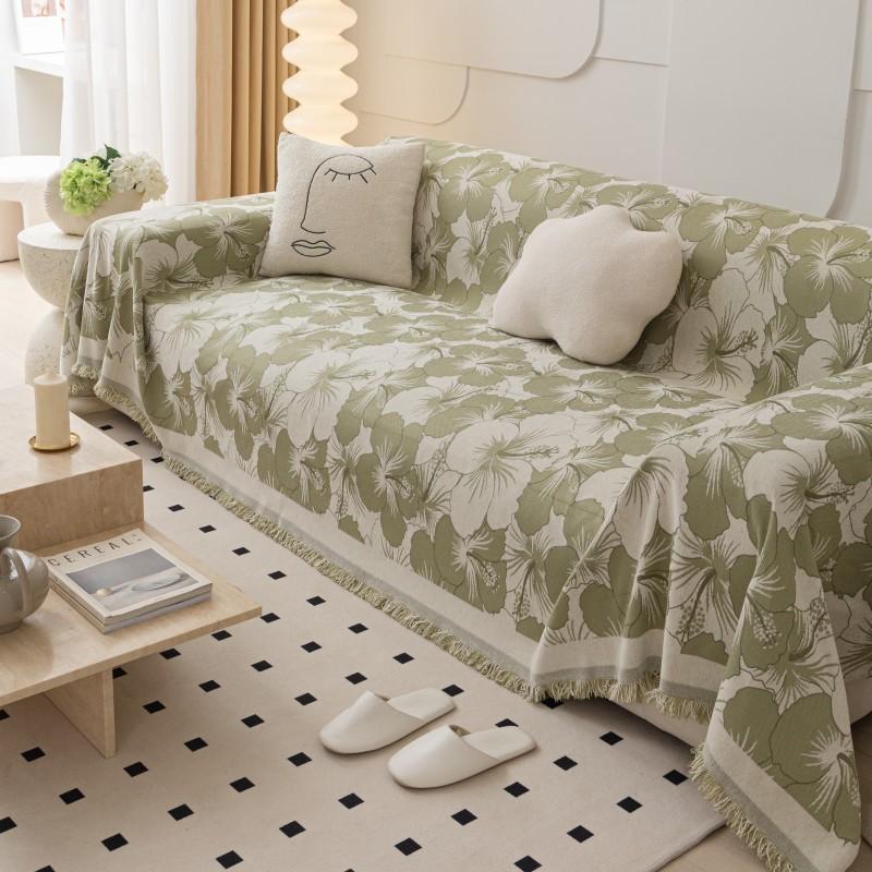 Чехол для дивана из синели, ткань, одеяло для дивана, полное покрытие, универсальный пылезащитный чехол на четыре сезона, чехол для полотенец для дивана, подушка для дивана с кисточкой