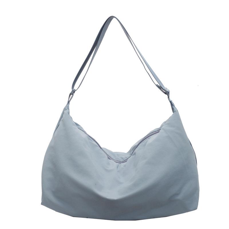 Pleated Soft Cloth Bag Women's Crossbody Bag Nylon Cloth Bag Large Capacity Simple Cloth Bag Shoulder Bag