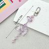 Cute Sweet Purple Butterfly Wind Chimes Keychain Pendant Phone Chain Strap Lanyard Girly Bag Hanging Ornaments Accessories Gifts