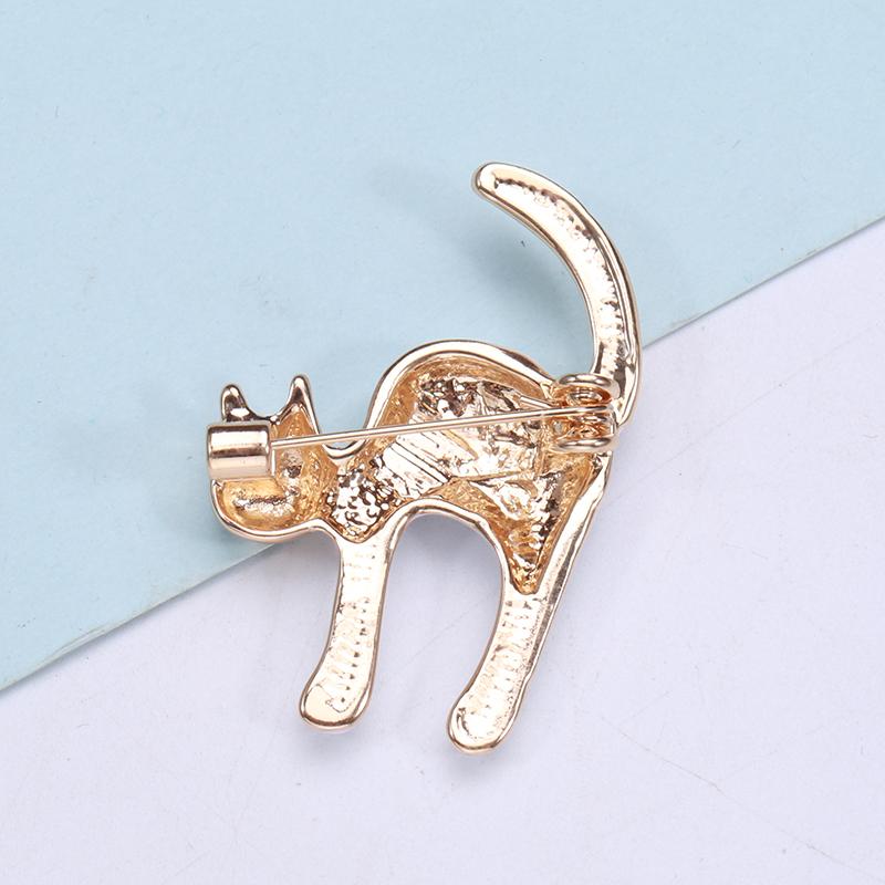 Blucome Броши в форме сгорбленного кота, воротник костюма, булавки для лацканов, модный новый стиль, свадебные булавки для корсажа, ювелирные изделия, зажим для девочек