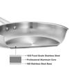 Tri-Ply Stainless Steel Frying Pan 8 Inch 10 Inch Induction Cooking Pan Skillet Fast Heating Chef's Pan Skillet Oven Safe
