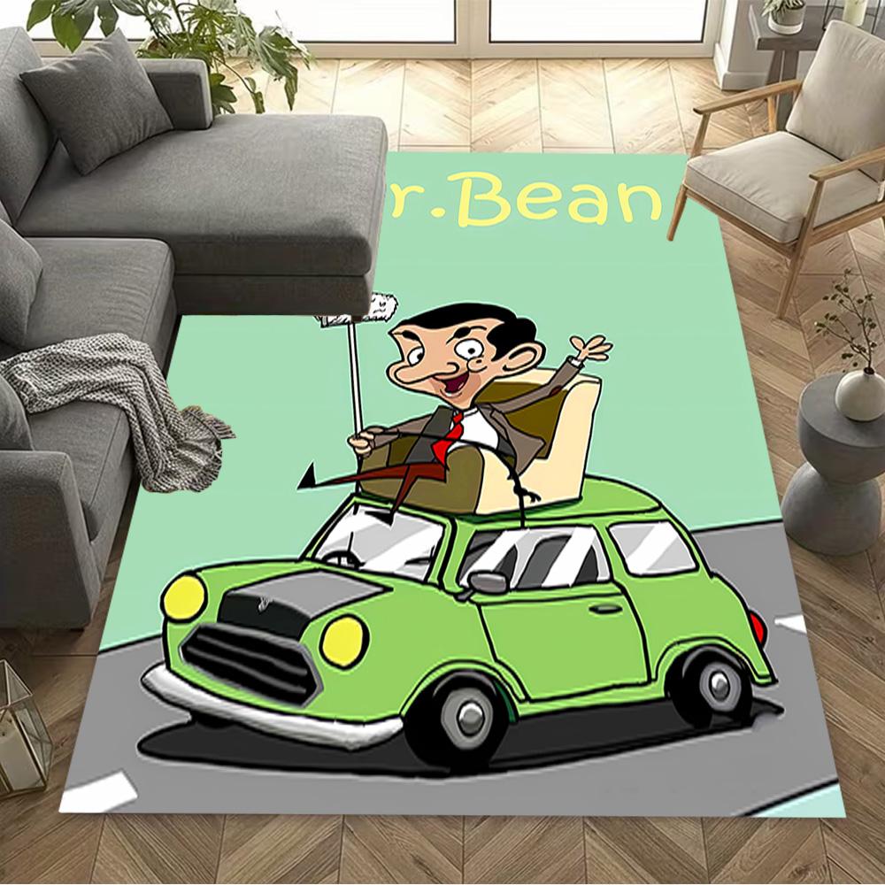 Mr. Bean Adventures Floor Rug Office Rug Design for Kitchen Bedrooms Study room Playrooms Antislip Carpet Office home decor Perfect Gift for Women/Men