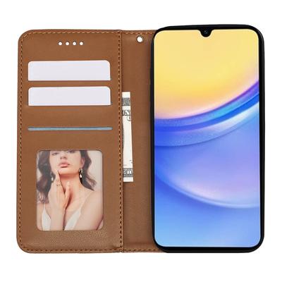 Для Samsung Galaxy A26 5G Кошелек Чехол для телефона Сильный магнитный Имитация кожи с тиснением в клетку Раскладной чехол