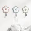 3Pcs Self Adhesive Key Holder Plastic Kitchen Strong Hook Creative Wall Hangers Windows