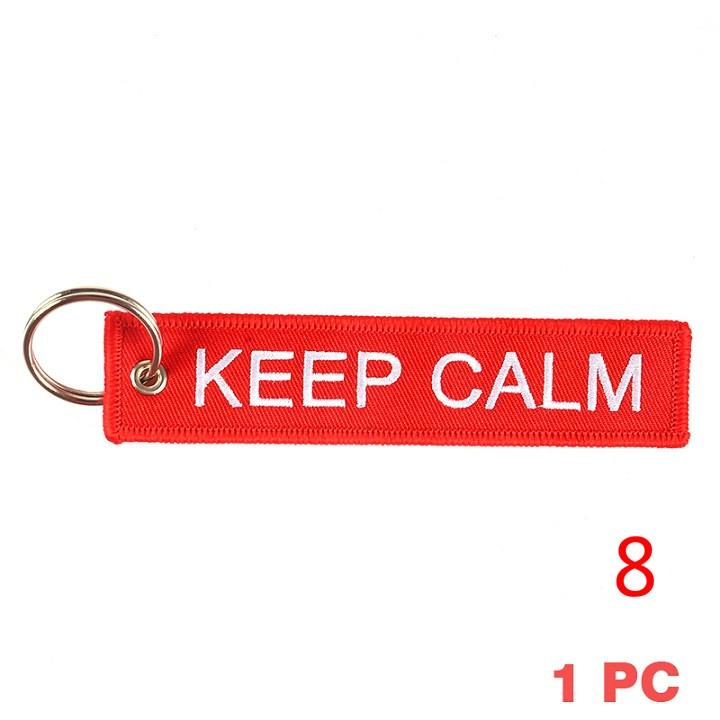 Remove Before Flight Red Car Keychain for Motorcycles Customized Key Chains Embroidery Key Fob Aviation Gifts