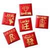 6pcs Traditional 2025 Snake Year Red Envelopes Chinese Style Money Packet Red Pocket  Kids Gift