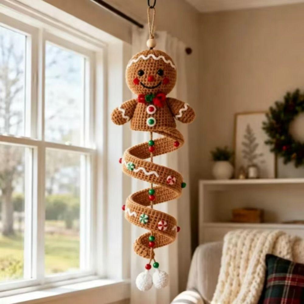 Ghost/Gingerbread Man/Penguin Crochet Spiral Oranment DIY Kit Xmas Tree Ornament