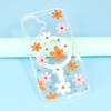 For iPhone 16 Magnetic Case IMD Flower Pattern TPU+PC Clear Back Phone Cover